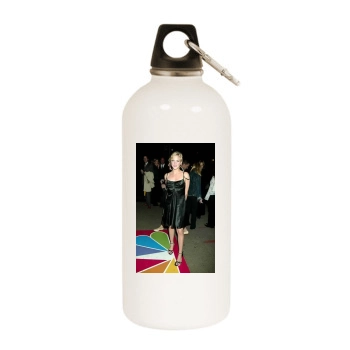 Brittany Snow White Water Bottle With Carabiner