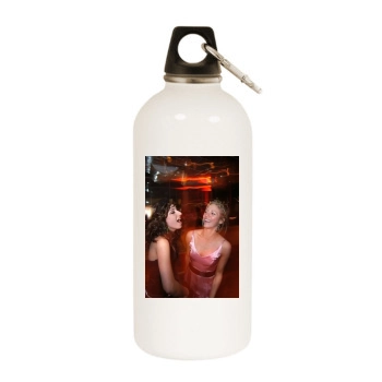 Brittany Snow White Water Bottle With Carabiner