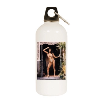 Brooke Burke White Water Bottle With Carabiner