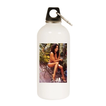 Brooke Burke White Water Bottle With Carabiner