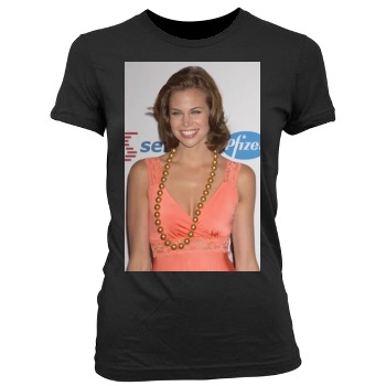 Brooke Burns Women's Junior Cut Crewneck T-Shirt