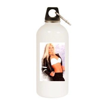 Brooke Hogan White Water Bottle With Carabiner