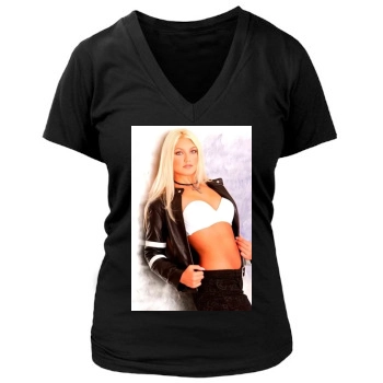 Brooke Hogan Women's Deep V-Neck TShirt