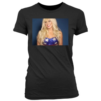 Brooke Hogan Women's Junior Cut Crewneck T-Shirt