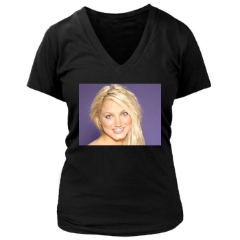 Brooke Hogan Women's Deep V-Neck TShirt