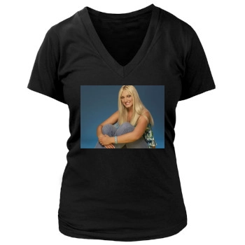 Brooke Hogan Women's Deep V-Neck TShirt