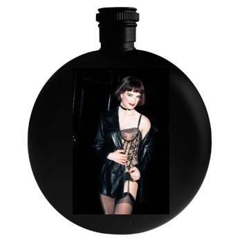 Brooke Shields Round Flask