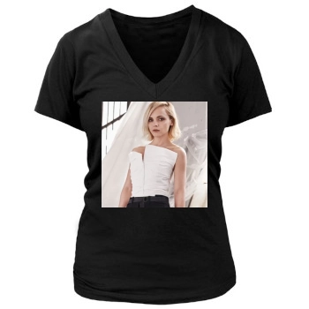 Christina Ricci Women's Deep V-Neck TShirt