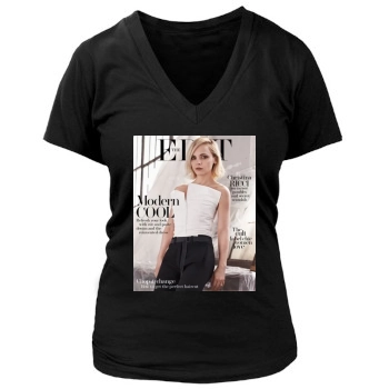 Christina Ricci Women's Deep V-Neck TShirt