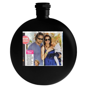 Brooke Shields Round Flask