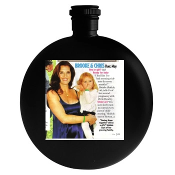 Brooke Shields Round Flask