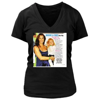 Brooke Shields Women's Deep V-Neck TShirt