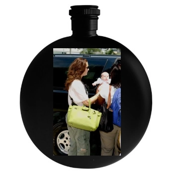 Brooke Shields Round Flask