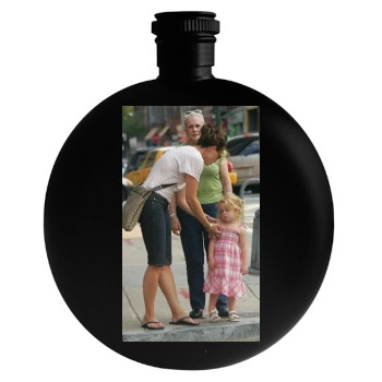 Brooke Shields Round Flask