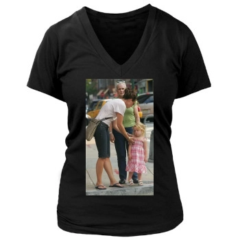 Brooke Shields Women's Deep V-Neck TShirt