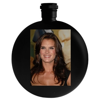 Brooke Shields Round Flask