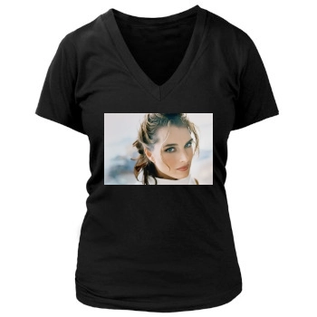 Brooke Shields Women's Deep V-Neck TShirt