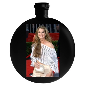 Brooke Shields Round Flask