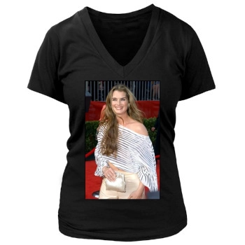 Brooke Shields Women's Deep V-Neck TShirt