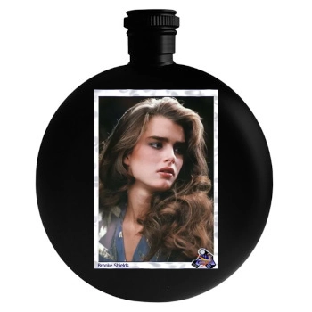 Brooke Shields Round Flask