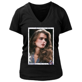 Brooke Shields Women's Deep V-Neck TShirt