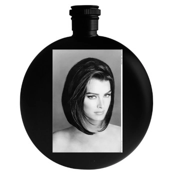 Brooke Shields Round Flask