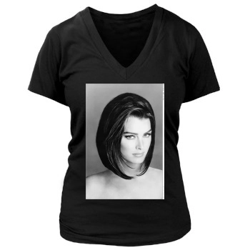 Brooke Shields Women's Deep V-Neck TShirt