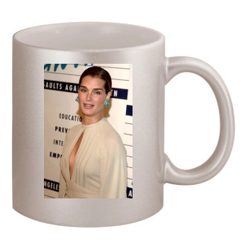 Brooke Shields 11oz Metallic Silver Mug