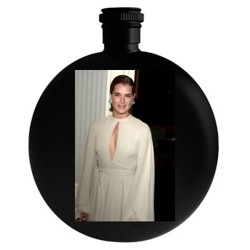 Brooke Shields Round Flask