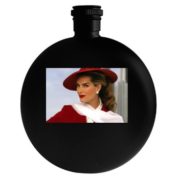 Brooke Shields Round Flask