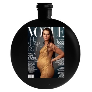 Brooke Shields Round Flask