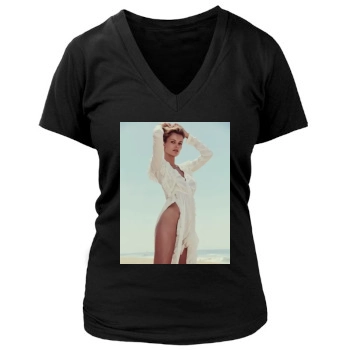 Edita Vilkeviciute Women's Deep V-Neck TShirt