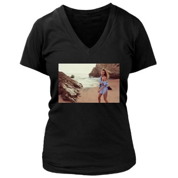 Edita Vilkeviciute Women's Deep V-Neck TShirt