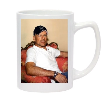 Bruce Willis 14oz White Statesman Mug