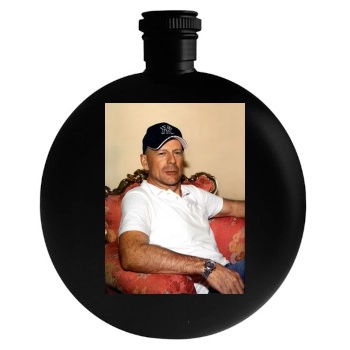 Bruce Willis Round Flask