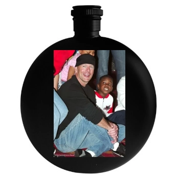 Bruce Willis Round Flask