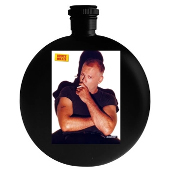 Bruce Willis Round Flask