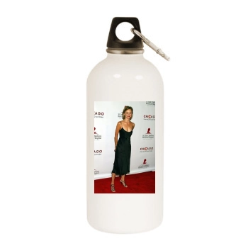 Calista Flockhart White Water Bottle With Carabiner