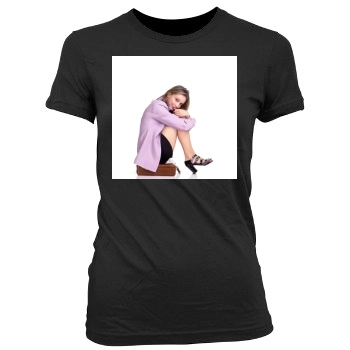 Calista Flockhart Women's Junior Cut Crewneck T-Shirt