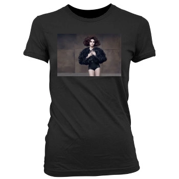 Emilia Clarke Women's Junior Cut Crewneck T-Shirt