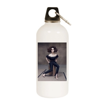 Emilia Clarke White Water Bottle With Carabiner