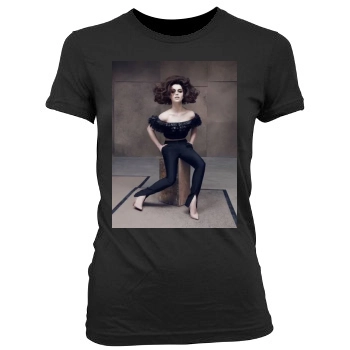 Emilia Clarke Women's Junior Cut Crewneck T-Shirt