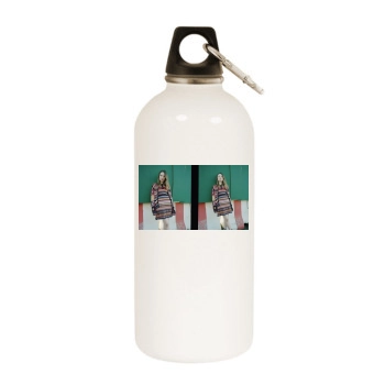 Emily Browning White Water Bottle With Carabiner