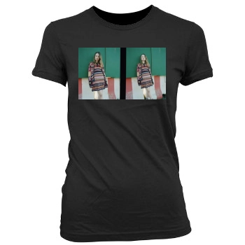 Emily Browning Women's Junior Cut Crewneck T-Shirt