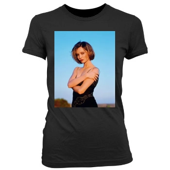 Calista Flockhart Women's Junior Cut Crewneck T-Shirt