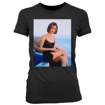 Calista Flockhart Women's Junior Cut Crewneck T-Shirt