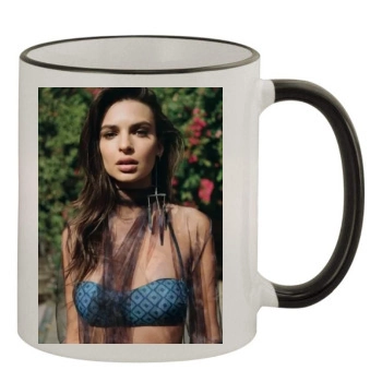 Emily Ratajkowski 11oz Colored Rim & Handle Mug