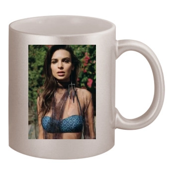 Emily Ratajkowski 11oz Metallic Silver Mug