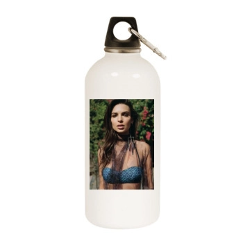 Emily Ratajkowski White Water Bottle With Carabiner