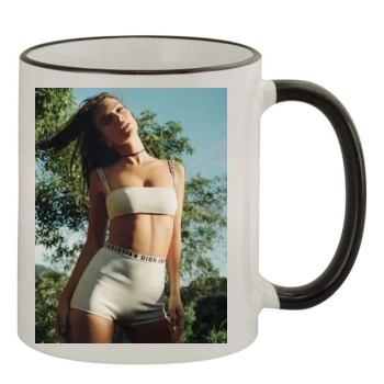 Emily Ratajkowski 11oz Colored Rim & Handle Mug